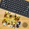 Decorative farmhouse floral mouse pad. Smooth surface, stylish design, and personalized name option.